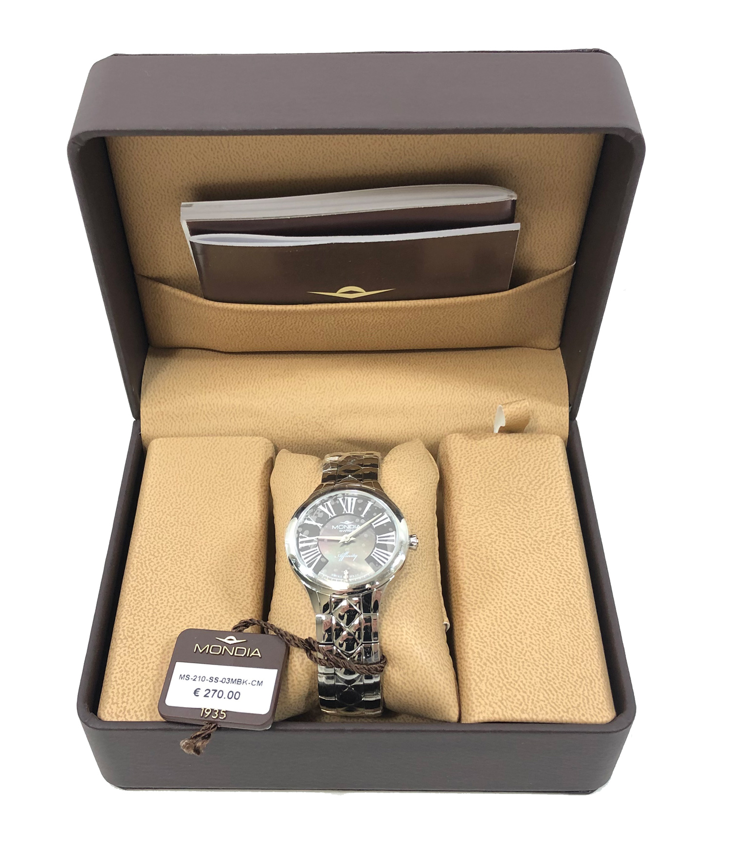 Mondia Swiss Watch Lady Affinity Silver 32mm MS-210-SS-02MWT-CM Mondia Swiss Watch Lady Affinity Silver 32mm MS-210-SS-02MWT-CM