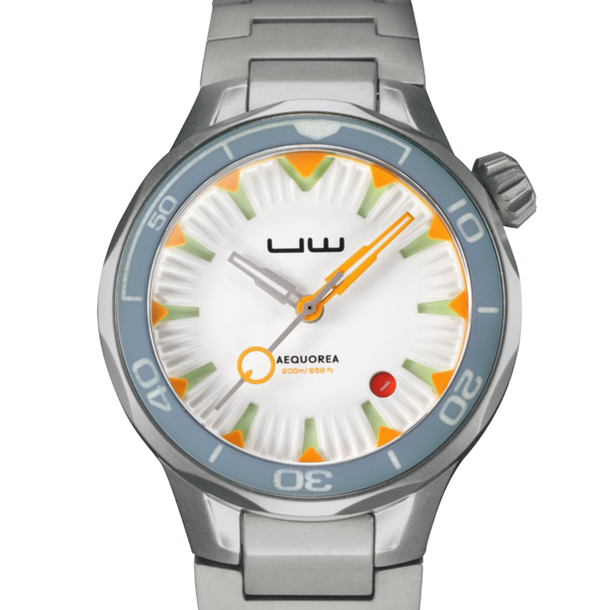 Aequorea UO01 Automatic Men's Diver Watch Blue Bezel / White Dial Aequorea UO01 Automatic Men's Diver Watch Blue Bezel / White Dial