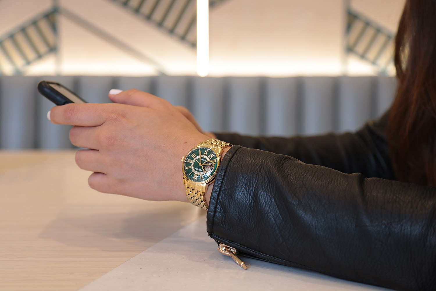 Anne Klein New York Mother-of-Pearl Ladies Automatic Watch 12/2338GMGB Anne Klein New York Mother-of-Pearl Ladies Automatic Watch 12/2338GMGB