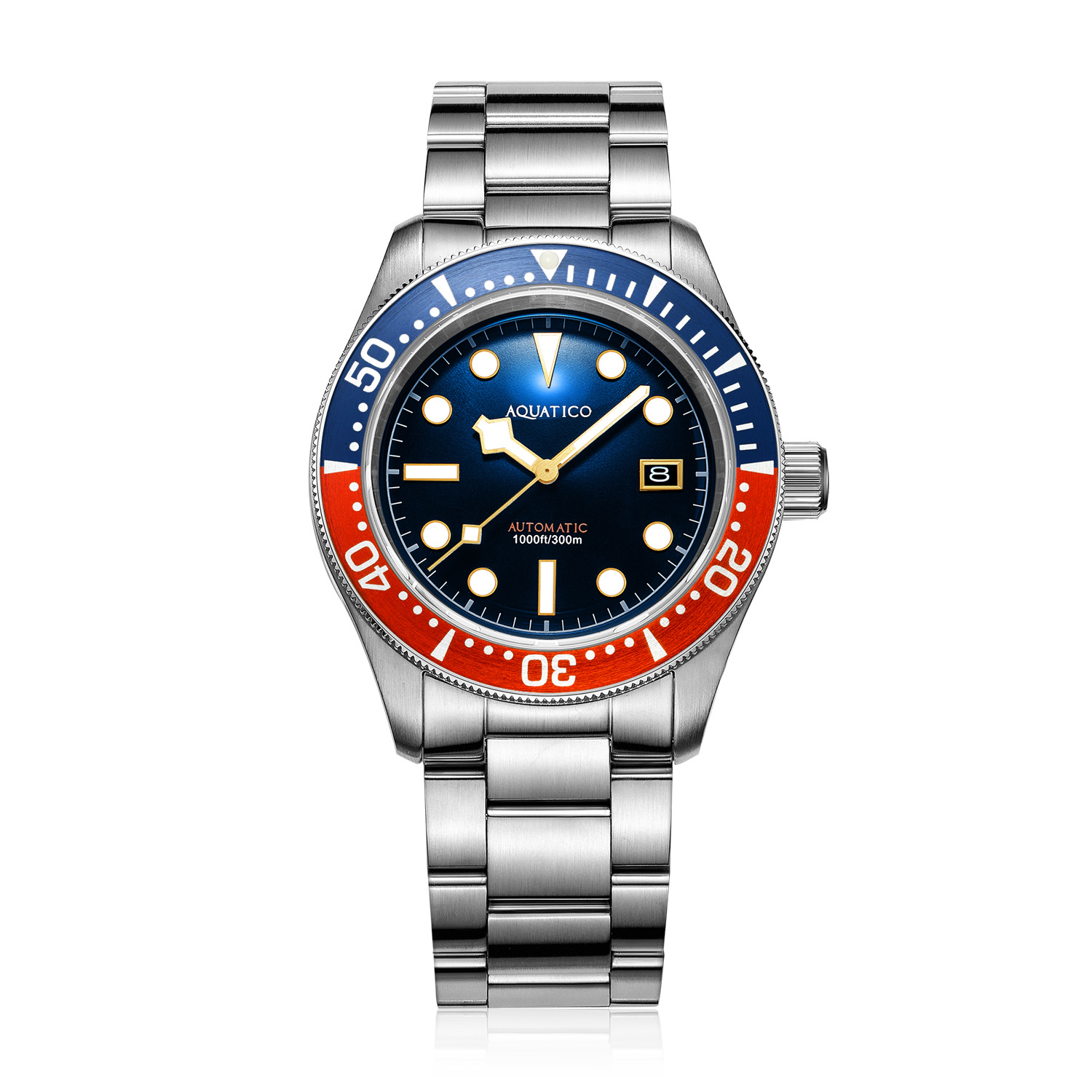 Aquatico Sea Star V2 42mm Automatic Men's Diver Watch Blue Dial/Pepsi Bezel/Snowflake Hands Aquatico Sea Star V2 42mm Automatic Men's Diver Watch Blue Dial/Pepsi Bezel/Snowflake Hands
