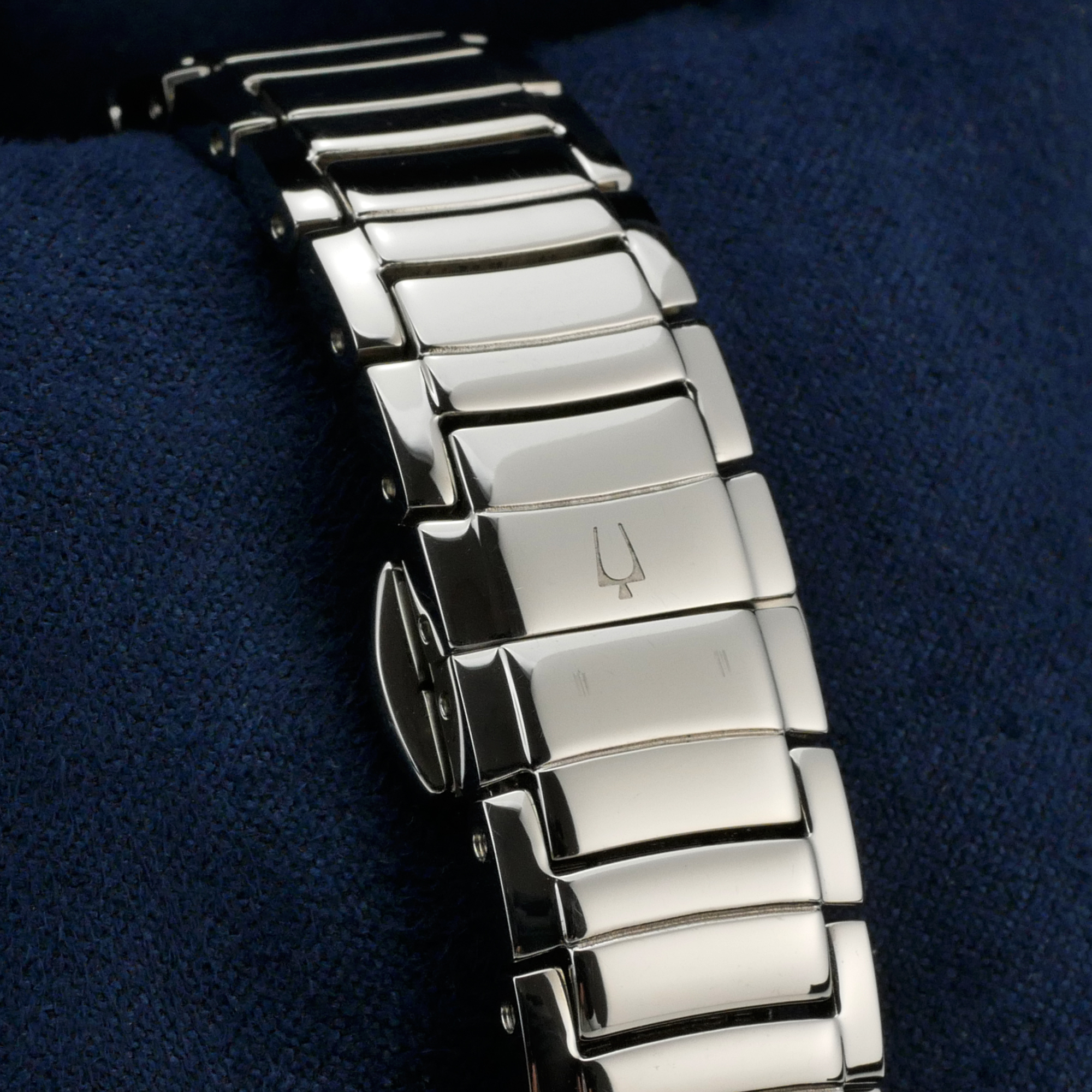 Bulova Black Mother-of-Pearl Dial Stainless Steel Ladies Watch 96R242