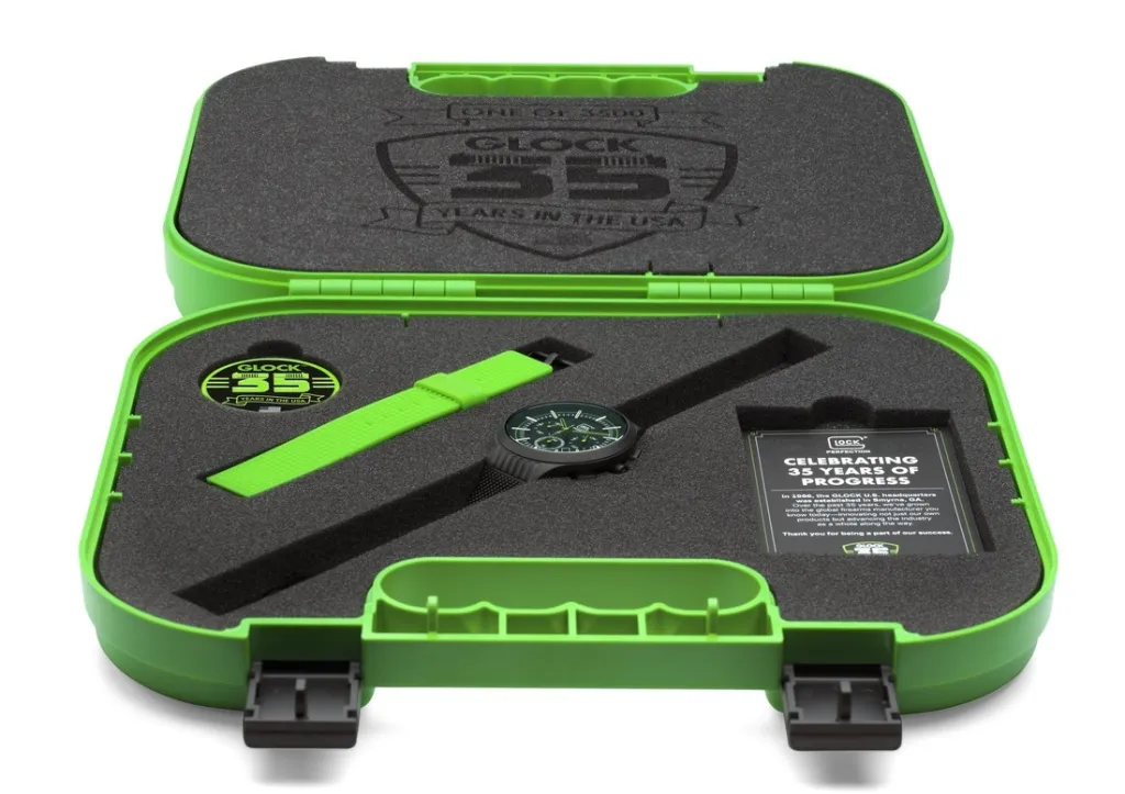 Glock Limited Edition Precision 35th Anniversary Titanium Solar Chronograph Watch GWC0001