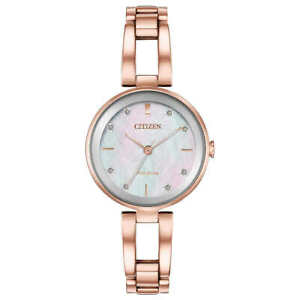 Citizen Eco-Drive Rose Gold Stainless Steel Ladies Watch EM0803-55D Citizen Eco-Drive Rose Gold Stainless Steel Ladies Watch EM0803-55D
