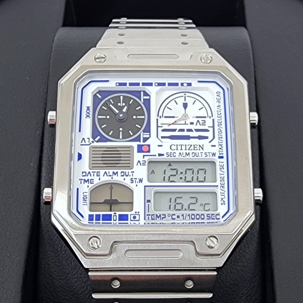 Citizen Star Wars R2-D2 Droid Ana-Digi Quartz Stainless Steel Silver Watch