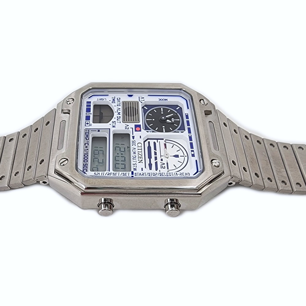 Citizen Star Wars R2-D2 Droid Ana-Digi Quartz Stainless Steel Silver Watch
