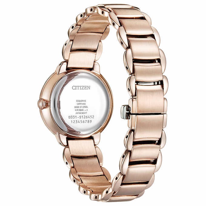 Citizen Eco-Drive Classic Stainless Steel Ladies Quartz Watch Rose Gold EM0923-53X Citizen Eco-Drive Classic Stainless Steel Ladies Quartz Watch Rose Gold EM0923-53X