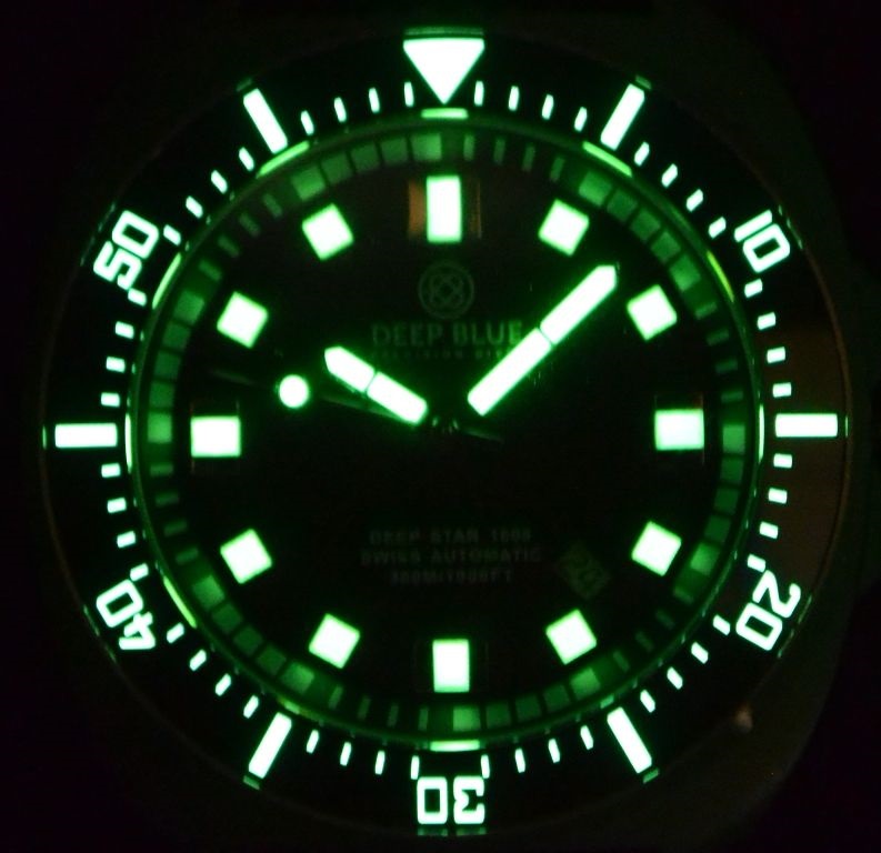 Deep Blue Deep Star 1000 Vintage Swiss Automatic Men's Diver Watch Black Ceramic Bezel / Mesh Bracelet Deep Blue Deep Star 1000 Vintage Swiss Automatic Men's Diver Watch Black Ceramic Bezel / Mesh Bracelet