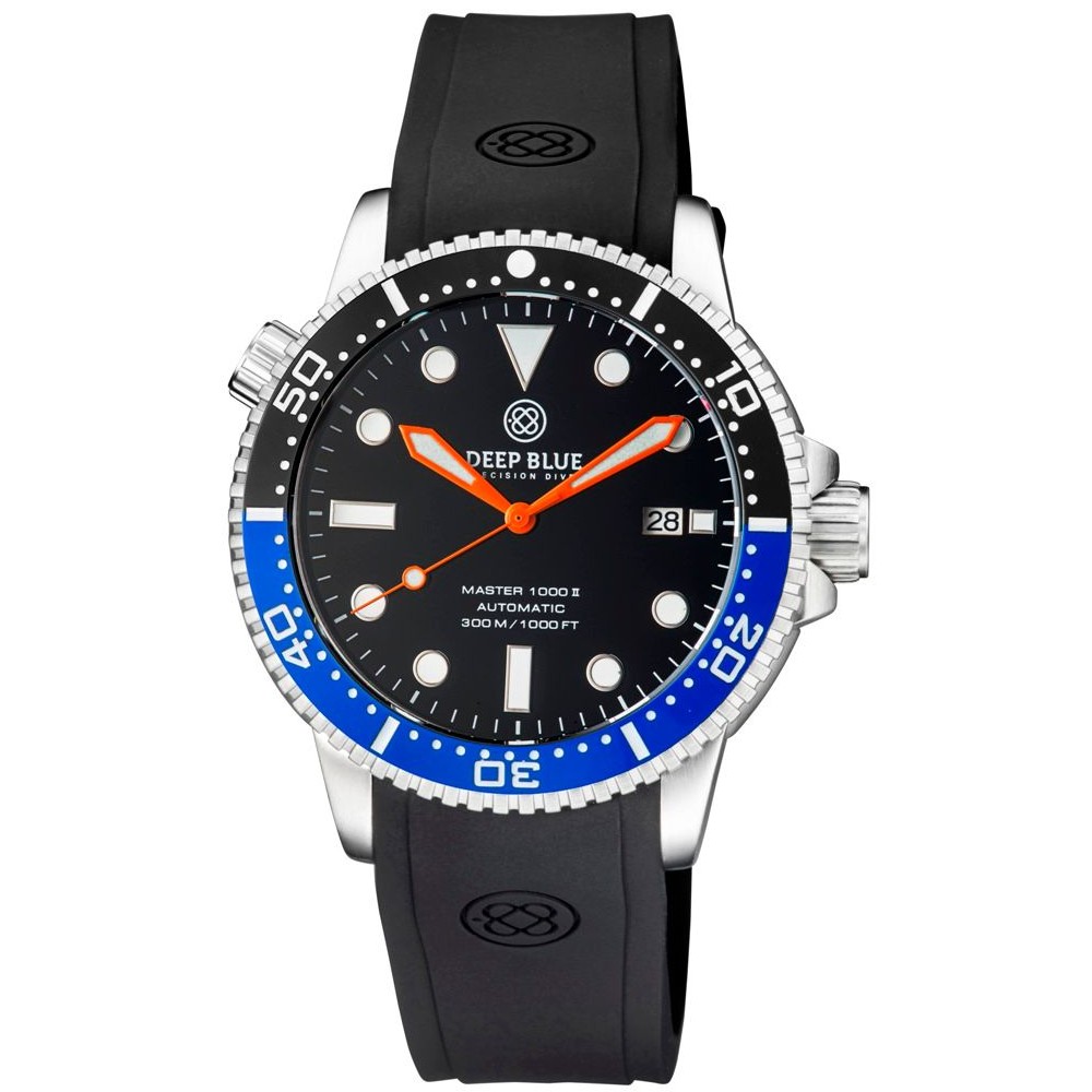 Deep Blue Master 1000 II 44mm Automatic Men's Diver Watch 30ATM Black Blue Dial Black Batman Deep Blue Master 1000 II 44mm Automatic Men's Diver Watch 30ATM Black Blue Dial Black Batman