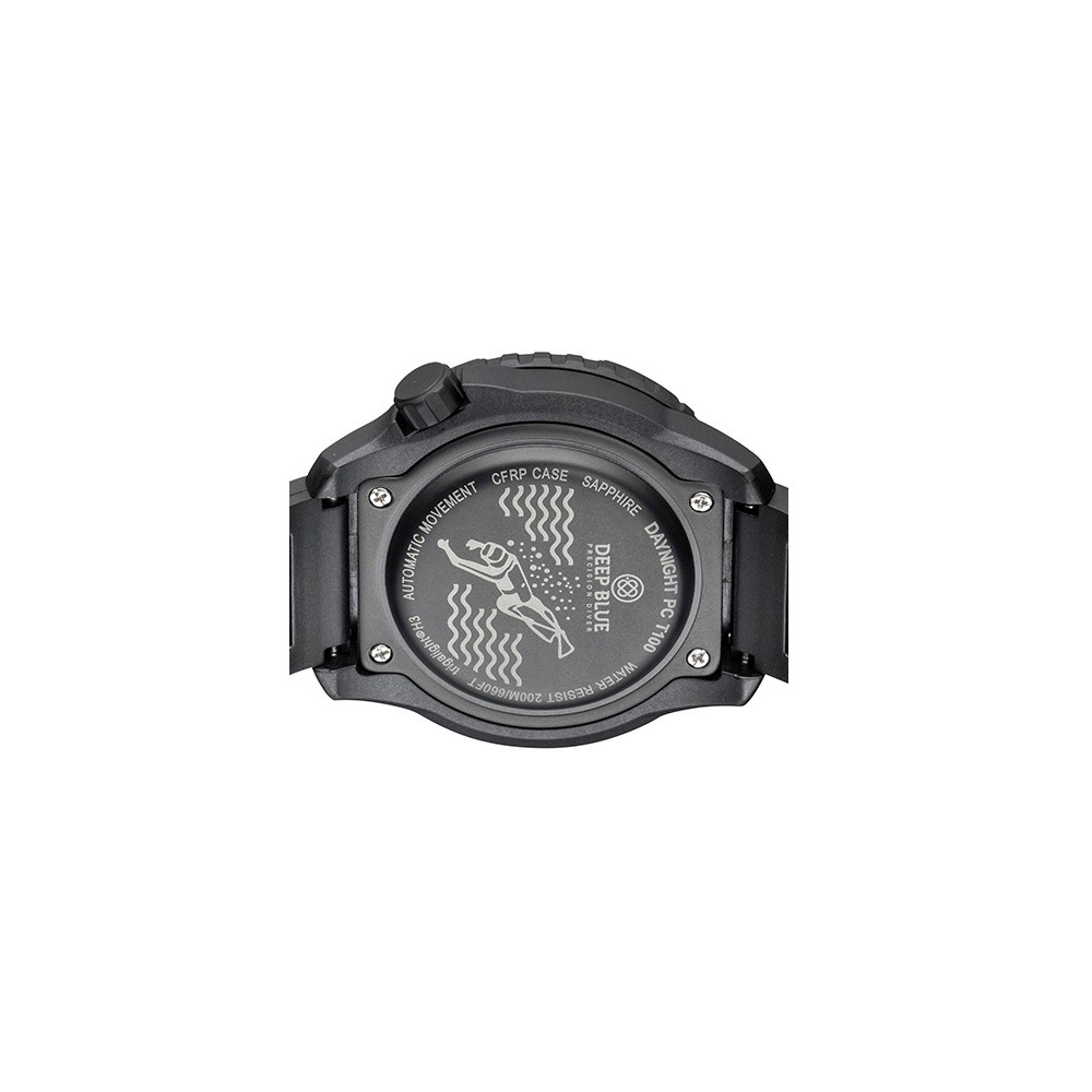 Deep Blue DayNight Poly Carbon Diver 45mm Automatic Watch Black Stealth Bezel Dial Deep Blue DayNight Poly Carbon Diver 45mm Automatic Watch Black Stealth Bezel Dial