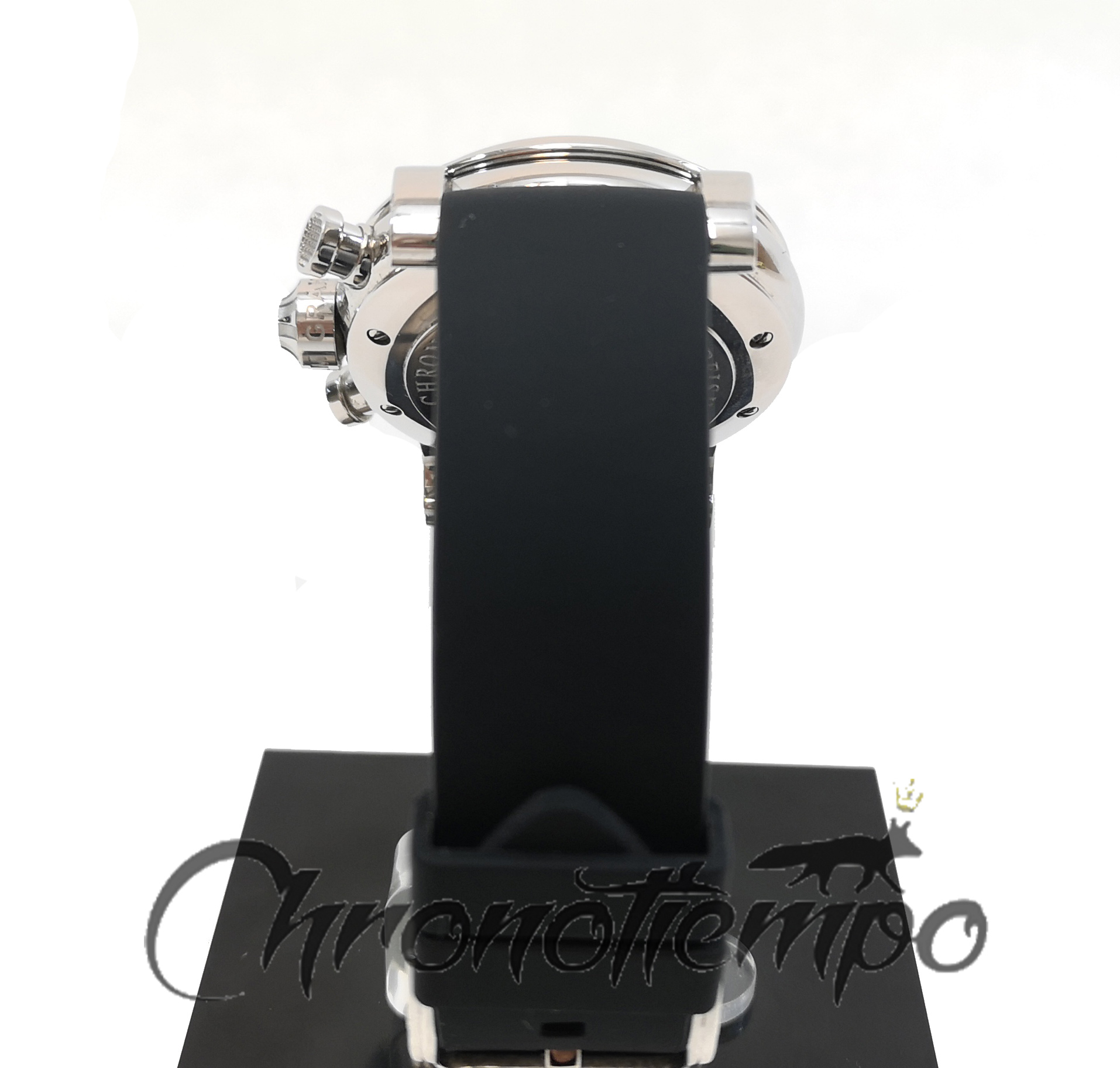 Chronotiempo Curved Black Silicone Watch Band Strap 22mm For Graham Swordfish Bracelet Free Tools Chronotiempo Curved Black Silicone Watch Band Strap 22mm For Graham Swordfish Bracelet Free Tools