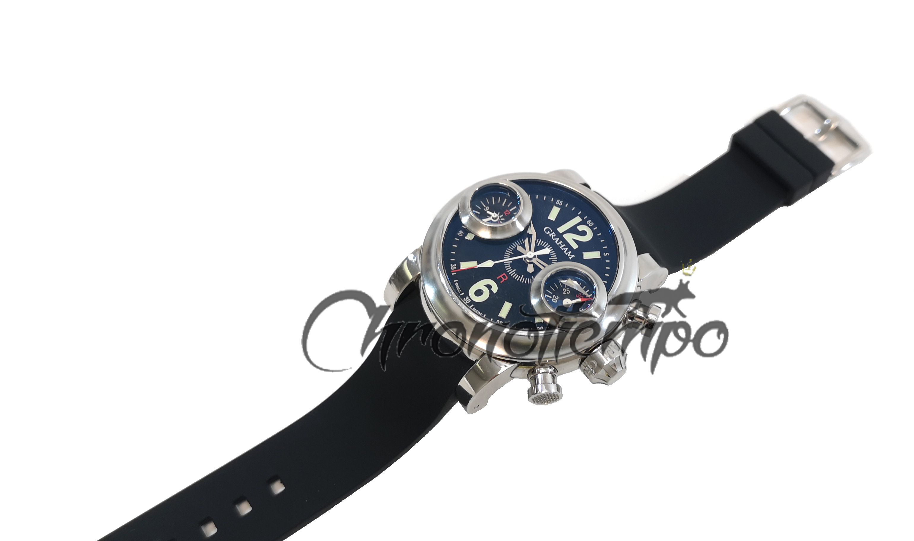 Chronotiempo Curved Black Silicone Watch Band Strap 22mm For Graham Swordfish Bracelet Free Tools Chronotiempo Curved Black Silicone Watch Band Strap 22mm For Graham Swordfish Bracelet Free Tools