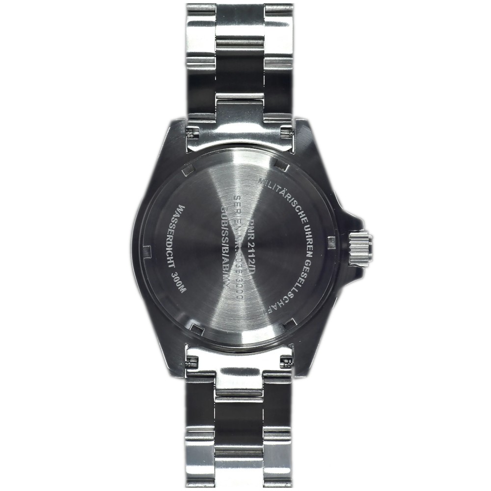 MWC 21 Jewel 300m Military Divers 40mm Swiss Automatic Watch Sapphire Crystal Ceramic Bezel Steel Bracelet