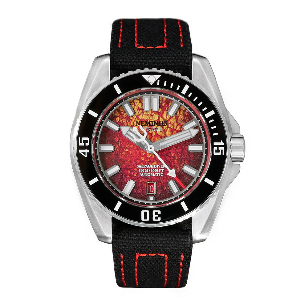 Neminus Xtreme Diver 300 Red Salvage Automatic Diver Watch 44mm Neminus Xtreme Diver 300 Red Salvage Automatic Diver Watch 44mm