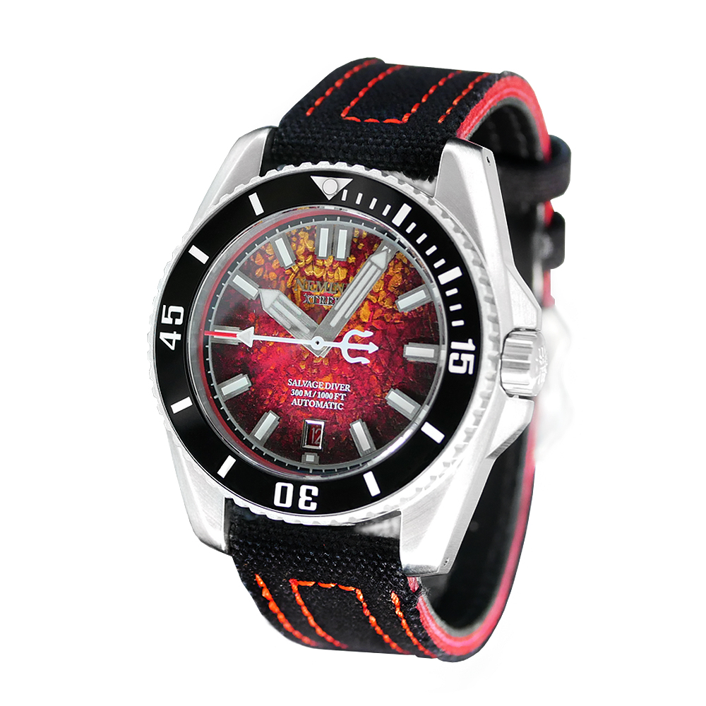 Neminus Xtreme Diver 300 Red Salvage Automatic Diver Watch 44mm Neminus Xtreme Diver 300 Red Salvage Automatic Diver Watch 44mm