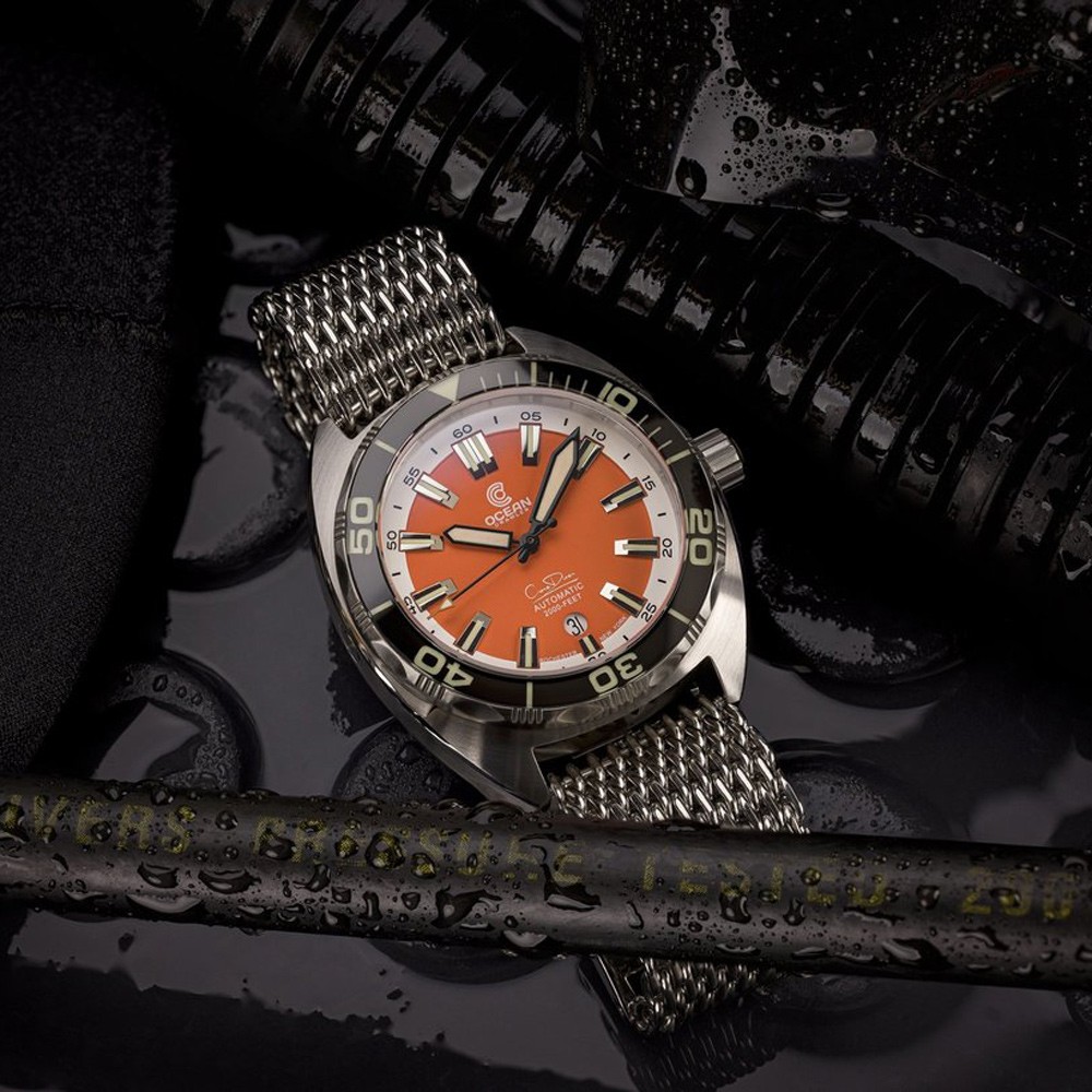 Ocean Crawler Core V3 Automatic Diver Men's Watch 44mm Black Bezel/Orange Dial Ocean Crawler Core V3 Automatic Diver Men's Watch 44mm Black Bezel/Orange Dial