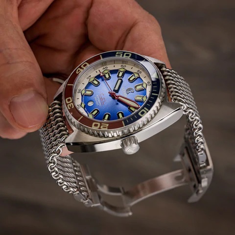 Ocean Crawler Core Diver Automatic Men's Watch Blue/Red Refractor Ocean Crawler Core Diver Automatic Men's Watch Blue/Red Refractor