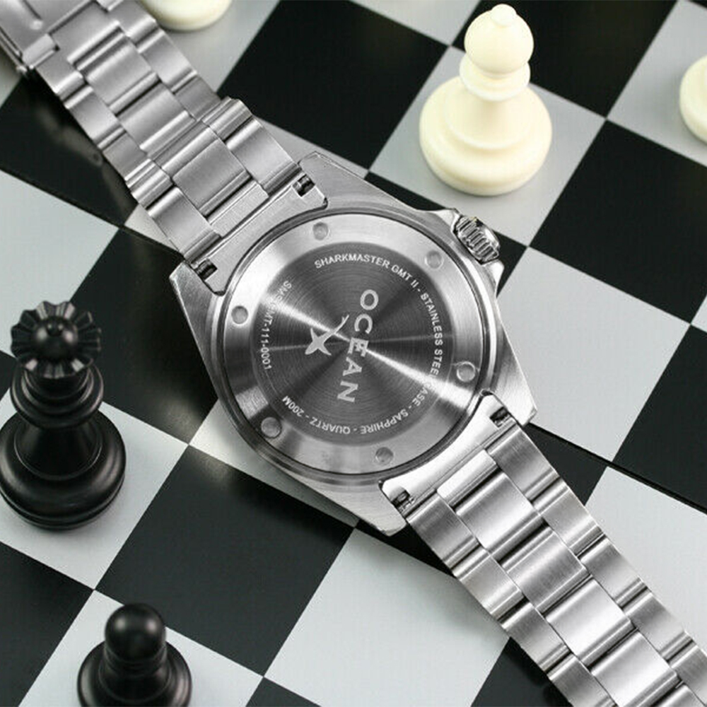 OceanX Sharkmaster GMT Swiss Movement Men's Diver Watch 42mm SMS-GMT-111 OceanX Sharkmaster GMT Swiss Movement Men's Diver Watch 42mm SMS-GMT-111