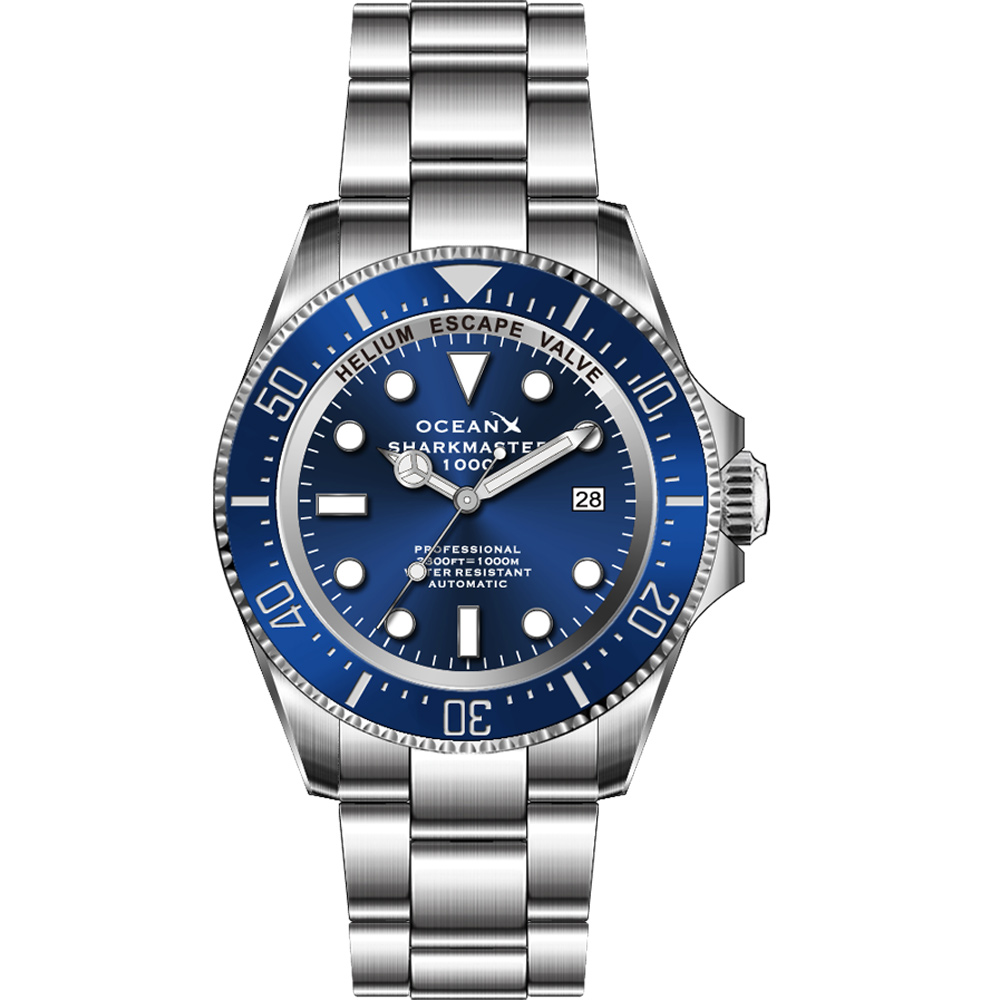 OceanX Sharkmaster 1000 Automatic Men's Diver Watch 44mm Blue Dial SMS1014 OceanX Sharkmaster 1000 Automatic Men's Diver Watch 44mm Blue Dial SMS1014