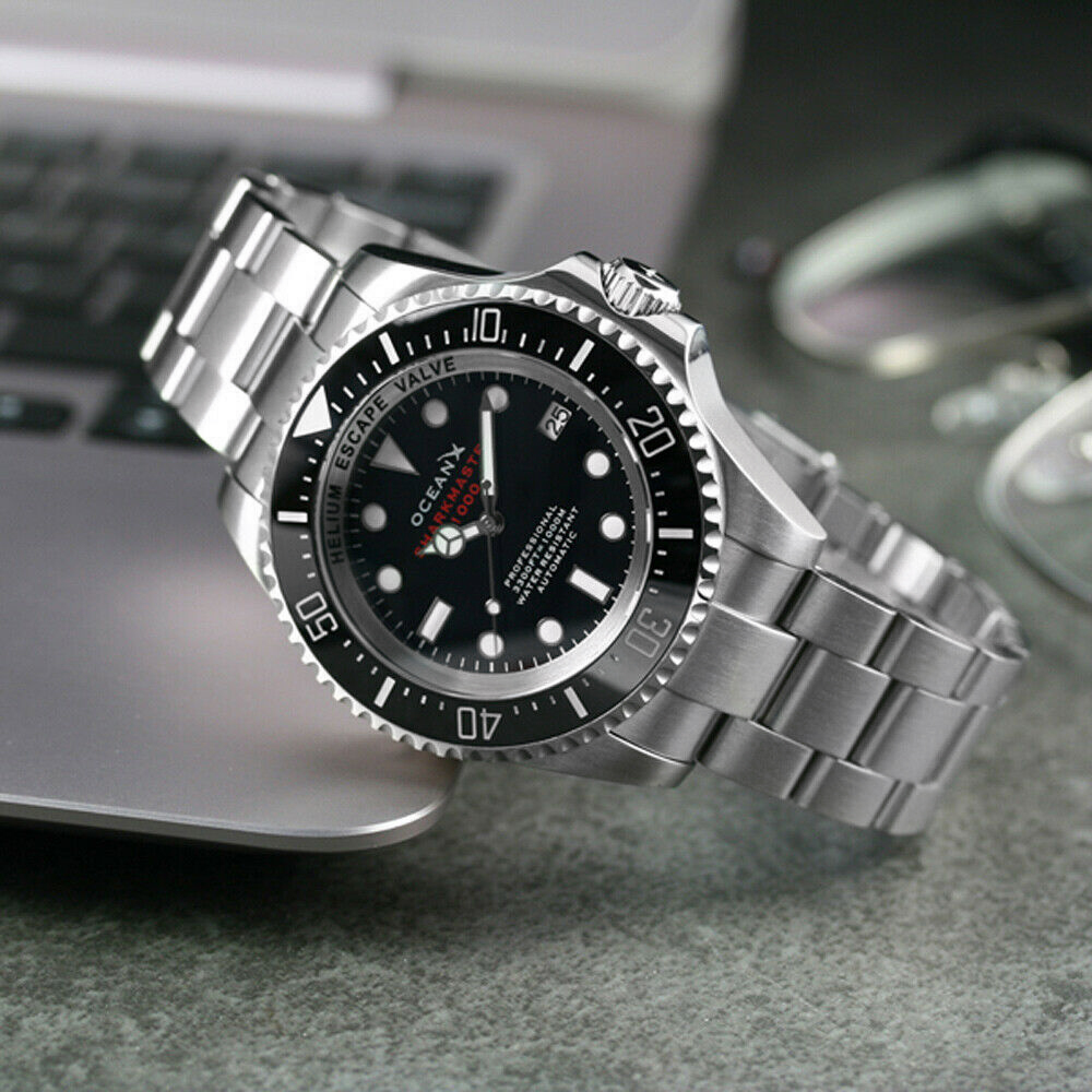 OceanX Sharkmaster 1000 Automatic Men's Diver Watch 44mm Black Dial SMS1011M9 OceanX Sharkmaster 1000 Automatic Men's Diver Watch 44mm Black Dial SMS1011M9