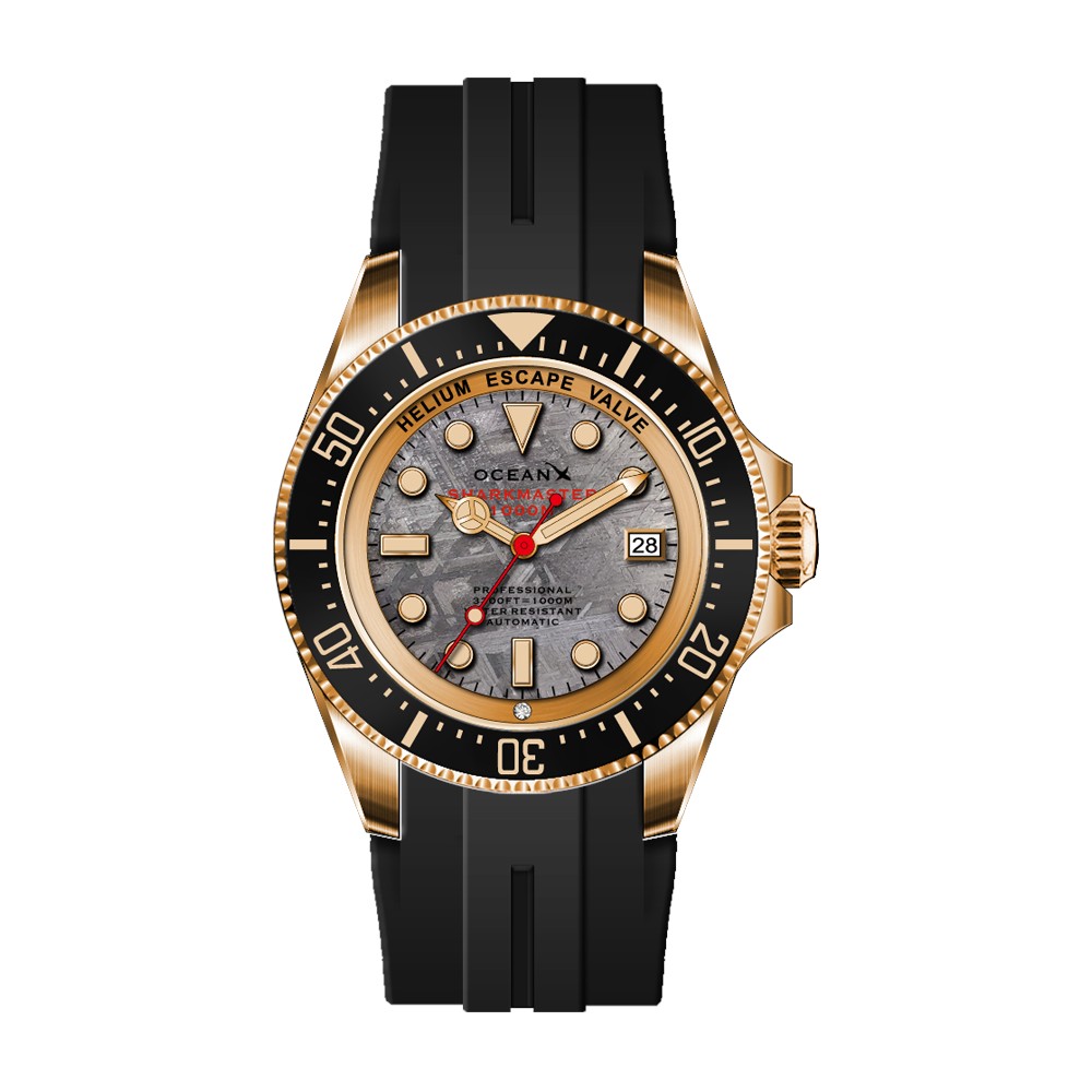 OceanX Sharkmaster 1000 Meteorite 44mm Men Diver Watch SMS1002M Limited Edition OceanX Sharkmaster 1000 Meteorite 44mm Men Diver Watch SMS1002M Limited Edition