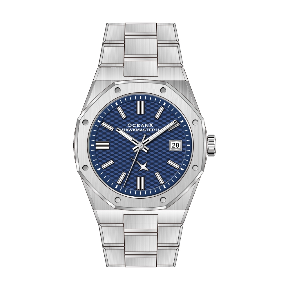 Oceanx Hawkmaster II 39mm Automatic Men's Watch Blue Dial HMS2112