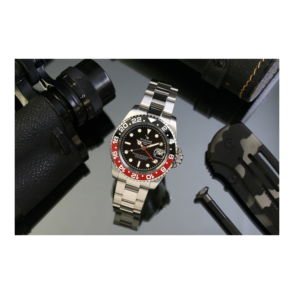 OceanX Sharkmaster GMT Automatic Men's Diver Watch 42mm WR500 SMS-GMT-561 OceanX Sharkmaster GMT Automatic Men's Diver Watch 42mm WR500 SMS-GMT-561