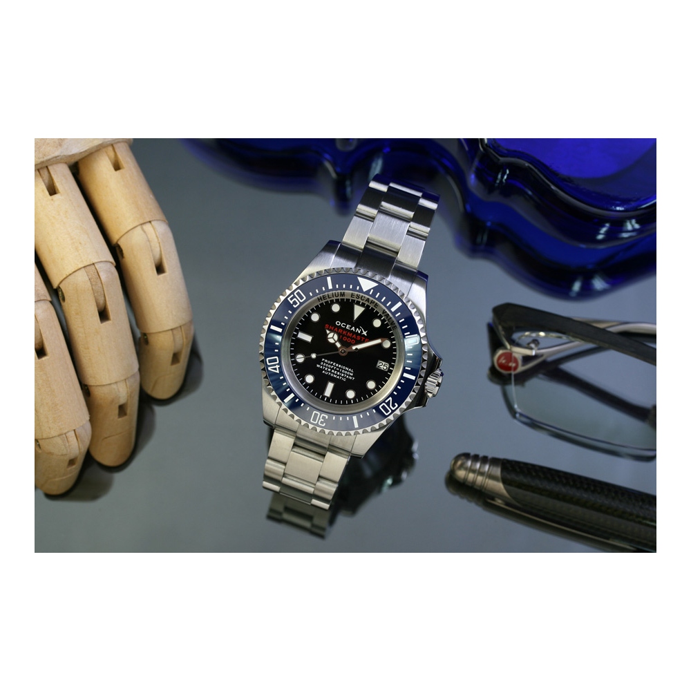 OceanX Sharkmaster 1000 Automatic Men's Diver Watch 44mm Black Dial SMS1092 OceanX Sharkmaster 1000 Automatic Men's Diver Watch 44mm Black Dial SMS1092