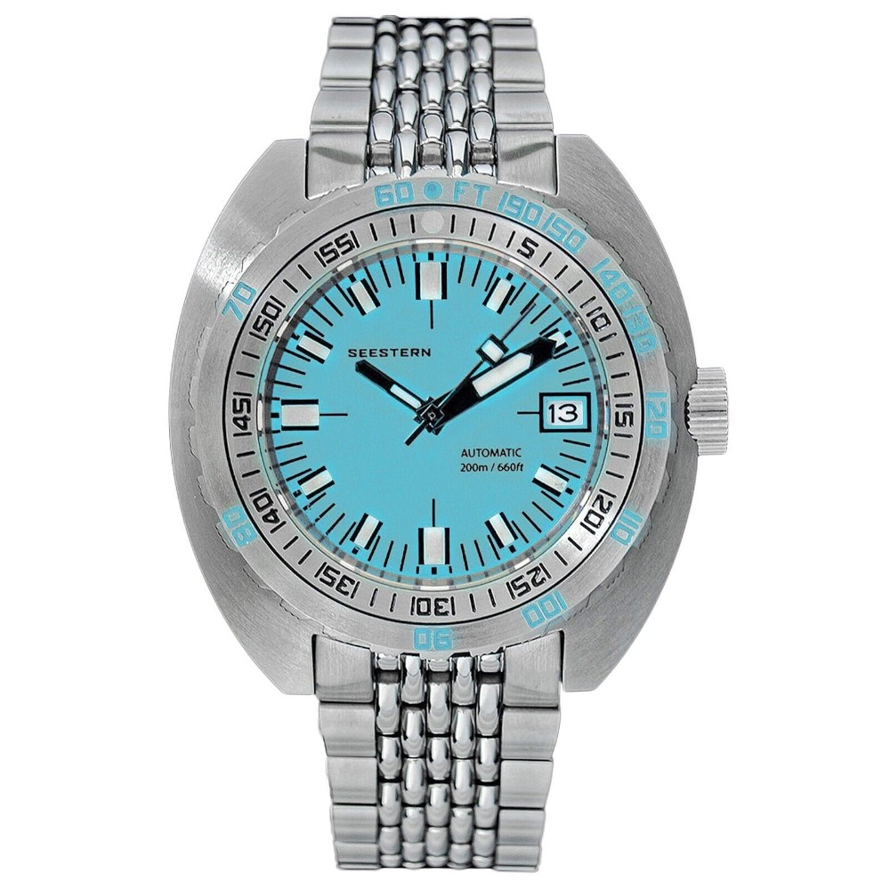 Seestern Vintage SUB 300 Blue 42mm 200m Automatic Men Diver Sport Watch NH35A Seestern Vintage SUB 300 Blue 42mm 200m Automatic Men Diver Sport Watch NH35A