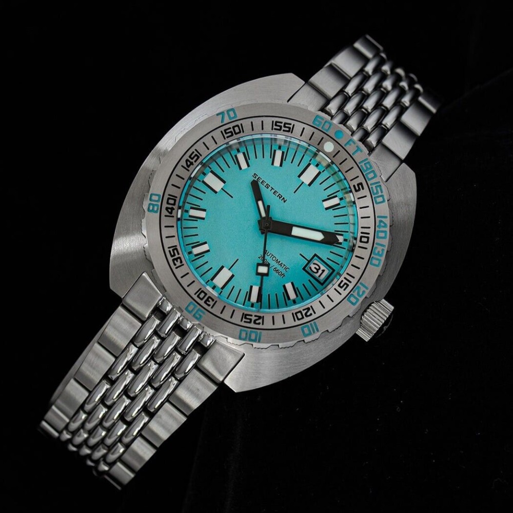 Seestern Vintage SUB 300 Blue 42mm 200m Automatic Men Diver Sport Watch NH35A Seestern Vintage SUB 300 Blue 42mm 200m Automatic Men Diver Sport Watch NH35A