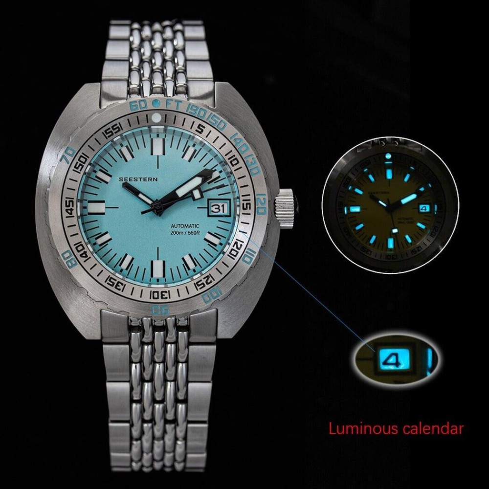 Seestern Vintage SUB 300 Blue 42mm 200m Automatic Men Diver Sport Watch NH35A Seestern Vintage SUB 300 Blue 42mm 200m Automatic Men Diver Sport Watch NH35A