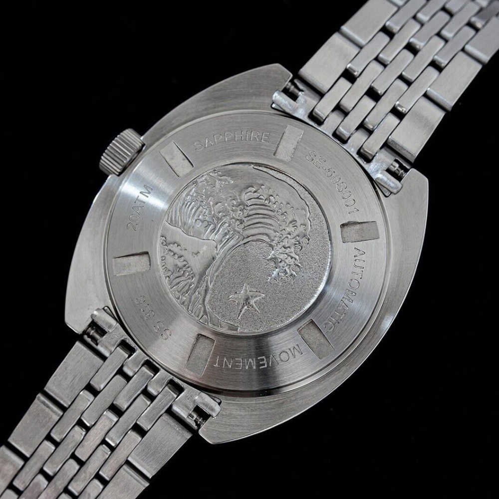 Seestern Vintage SUB 300 Blue 42mm 200m Automatic Men Diver Sport Watch NH35A