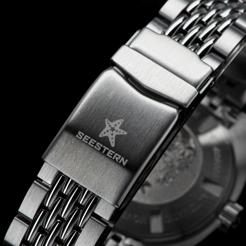 Seestern Vintage SUB 300 Orange 42mm 200m Automatic Men Diver Sport Watch