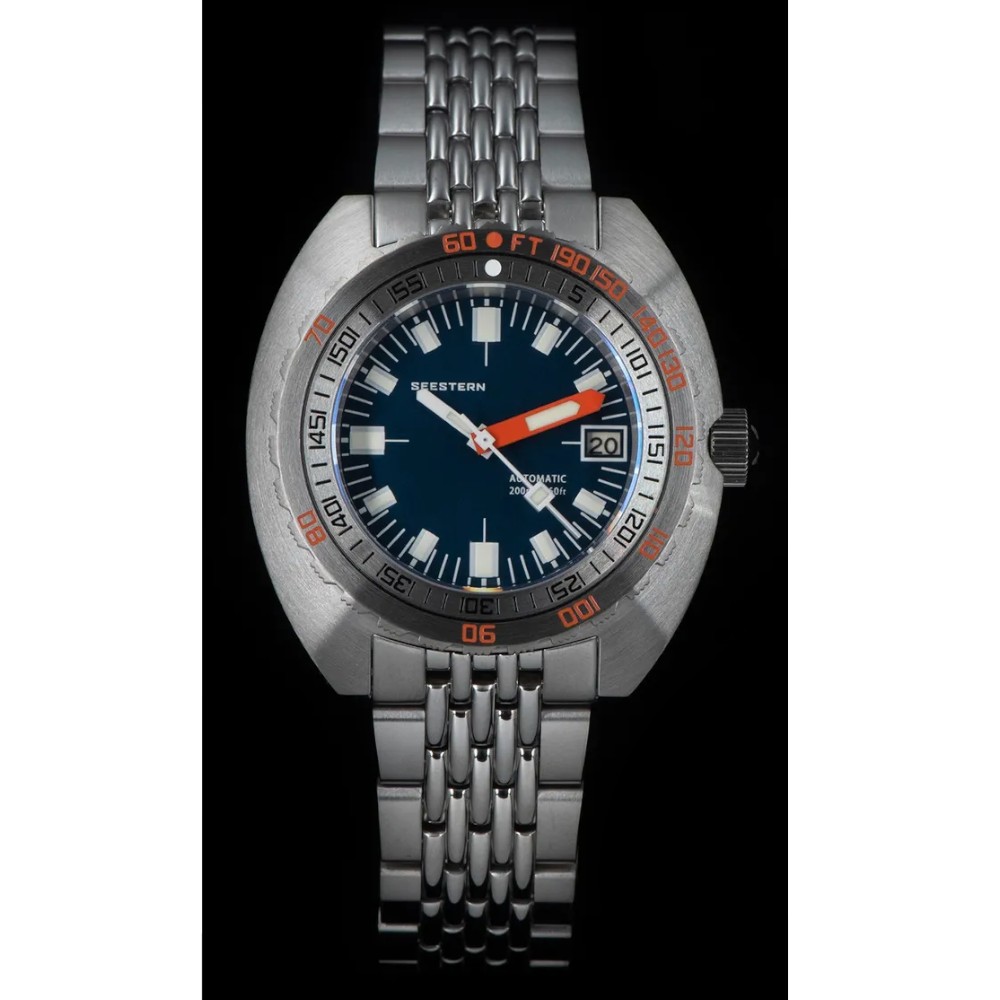 Seestern Dark Blue Vintage Sub 300 42mm Automatic Men's Diver Watch NH35A WR200 Seestern Dark Blue Vintage Sub 300 42mm Automatic Men's Diver Watch NH35A WR200