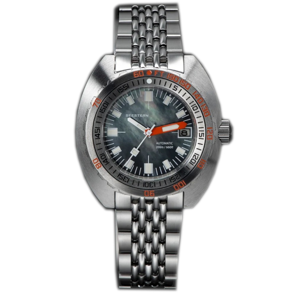 Seestern Black MOP Vintage Sub 300 42mm Automatic Men's Diver Watch NH35A WR200 Seestern Black MOP Vintage Sub 300 42mm Automatic Men's Diver Watch NH35A WR200
