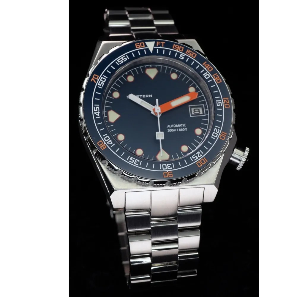Seestern Vintage Sub 600T Dark Blue Ceramic 40mm Automatic Men's Diver Watch WR200 Seestern Vintage Sub 600T Dark Blue Ceramic 40mm Automatic Men's Diver Watch WR200