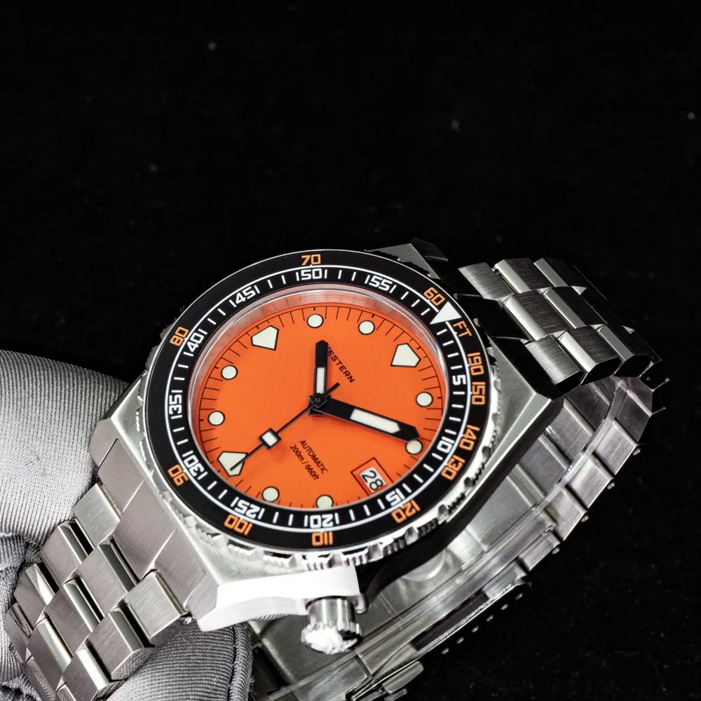 Seestern Vintage Sub 600T Orange Ceramic 40mm Automatic Men's Diver Watch NH35A WR200 Seestern Vintage Sub 600T Orange Ceramic 40mm Automatic Men's Diver Watch NH35A WR200