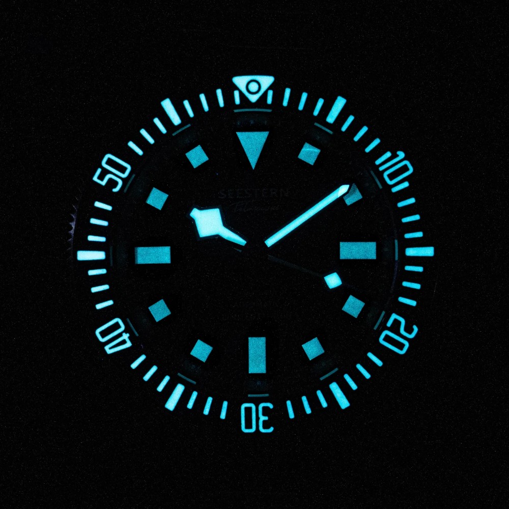 Seestern S430 Titanium Blue Bezel Pro Diver Mens Seiko NH38 Automatic 39mm Watch