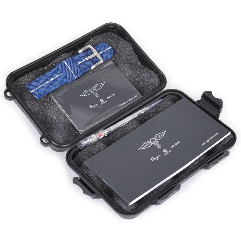 Seestern S430 Titanium Blue Bezel Pro Diver Mens Seiko NH38 Automatic 39mm Watch