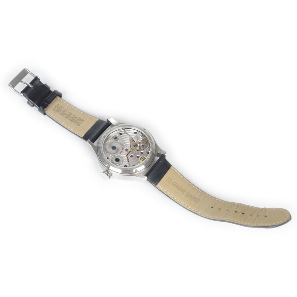 Steinhart Marine Chronometer 44mm White Roman Handwinding Swiss Watch 105-0307