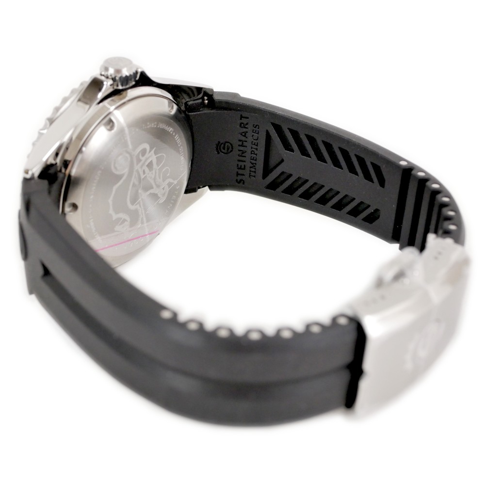 Steinhart OCEAN One 42mm Black Ceramic Bezel Automatic Swiss Diver Watch 103-1079