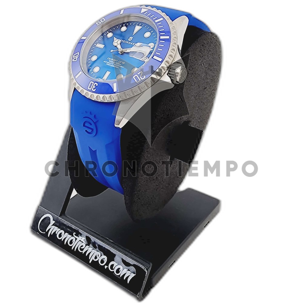 Steinhart OCEAN ONE Premium 42 Blue 106-0458 Automatic Diver Watch Rubber Strap