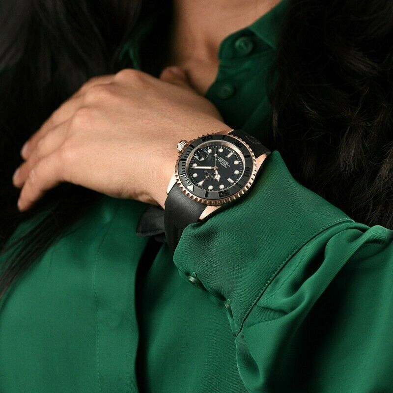 Steinhart Ocean One PINK GOLD Ceramic Bezel Automatic Swiss Dive Watch 103-0893