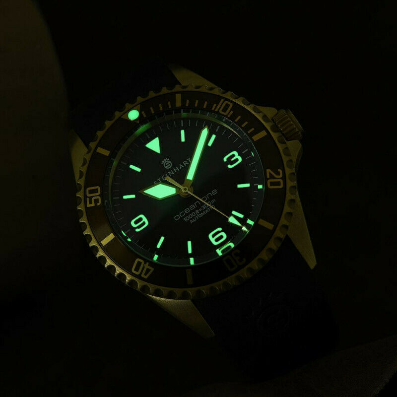 Steinhart Ocean One Bronze Dark Brown 42mm Automatic Swiss Diver Watch 103-0573 Black Silicone Strap Steinhart Ocean One Bronze Dark Brown 42mm Automatic Swiss Diver Watch 103-0573 Black Silicone Strap