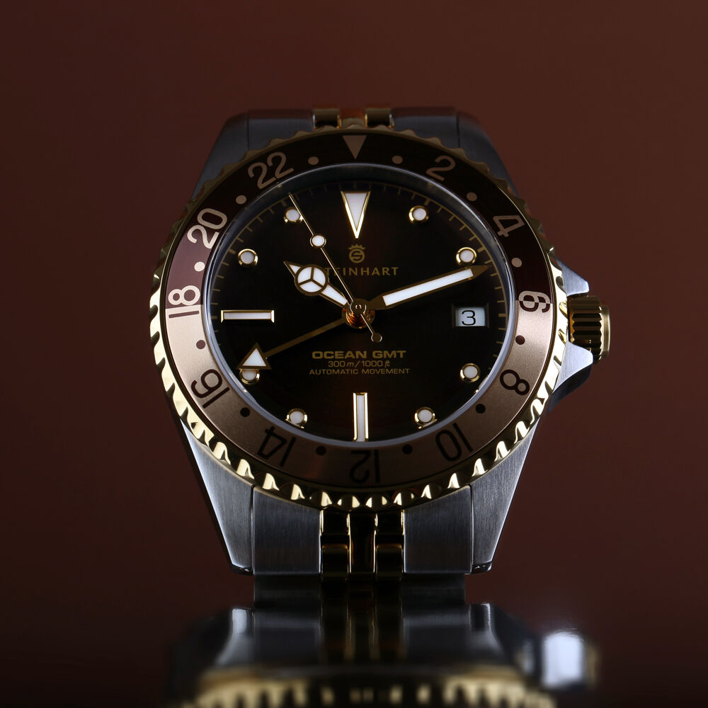 Steinhart Ocean 39mm 2 Tone Chocolate Gold Automatic Swiss Diver Watch 103-1218 Steinhart Ocean 39mm 2 Tone Chocolate Gold Automatic Swiss Diver Watch 103-1218