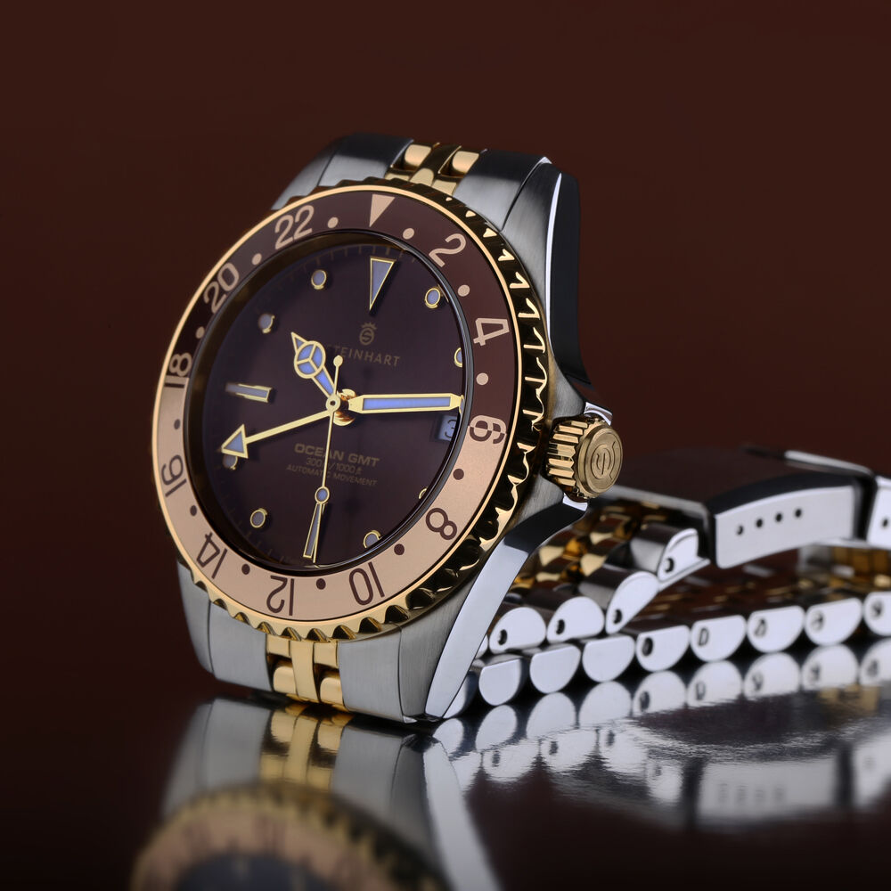 Steinhart Ocean 39mm 2 Tone Chocolate Gold Automatic Swiss Diver Watch 103-1218 Steinhart Ocean 39mm 2 Tone Chocolate Gold Automatic Swiss Diver Watch 103-1218