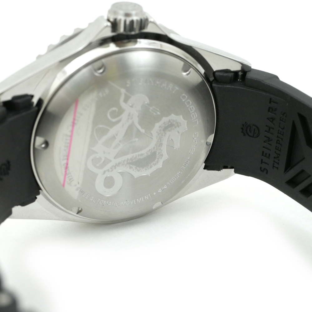 Steinhart Ocean One GMT BLUE-RED. 2 Ceramic Men's Diver Watch Silicone 103-1100