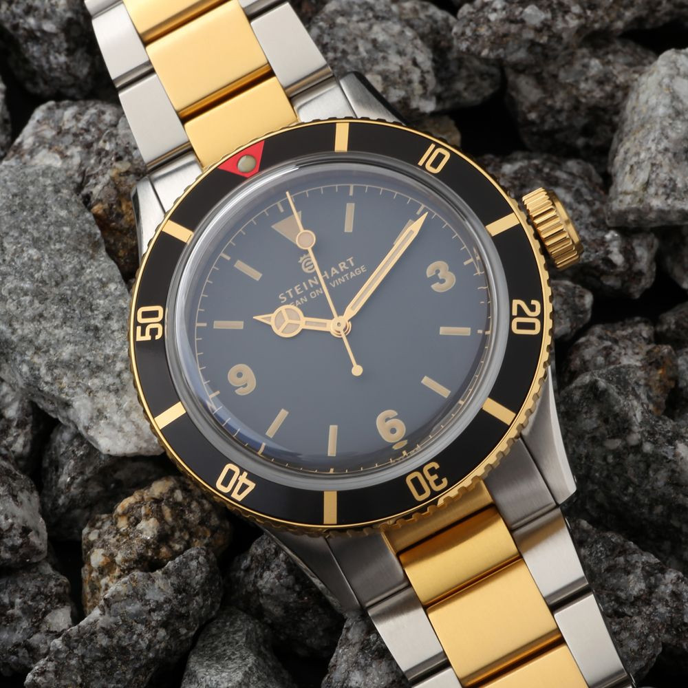 Steinhart Ocean One Vintage two-tone 42mm Automatic SW200 Men's Diver Watch 103-1039