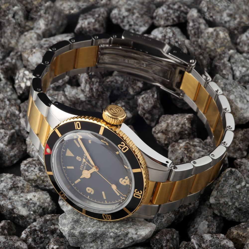 Steinhart Ocean One Vintage two-tone 42mm Automatic SW200 Men's Diver Watch 103-1039