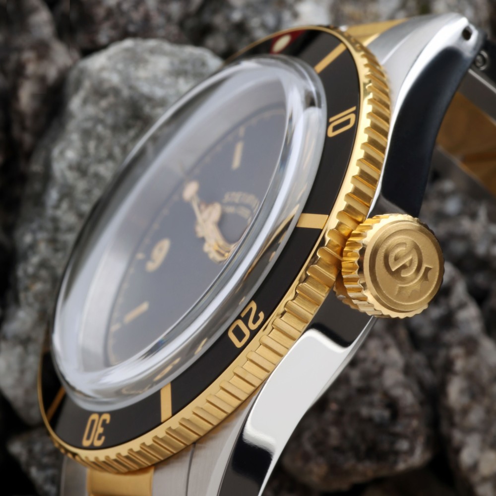 Steinhart Ocean One Vintage two-tone 42mm Automatic SW200 Men's Diver Watch 103-1039