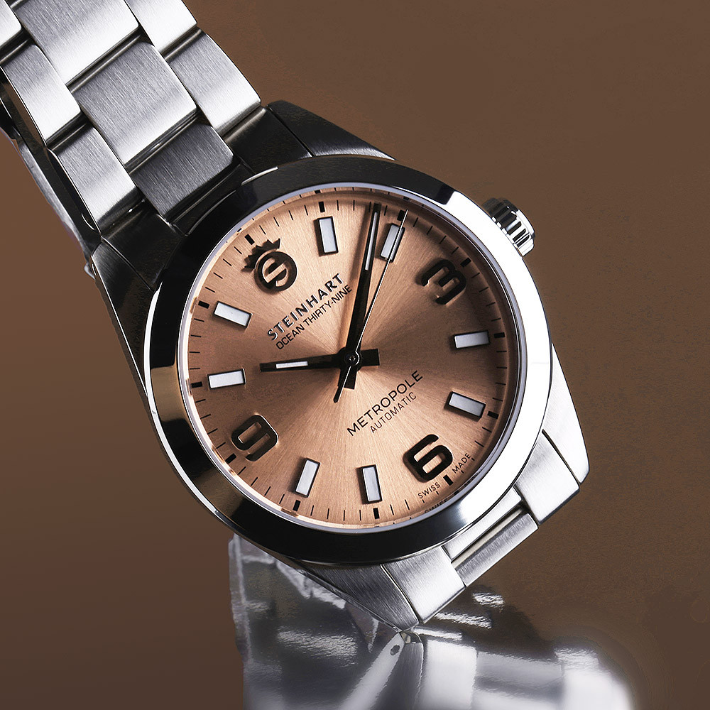 Steinhart Ocean 39 Metropole Champagne 39mm Automatic SW200-1 Men's Diver Watch 103-1344